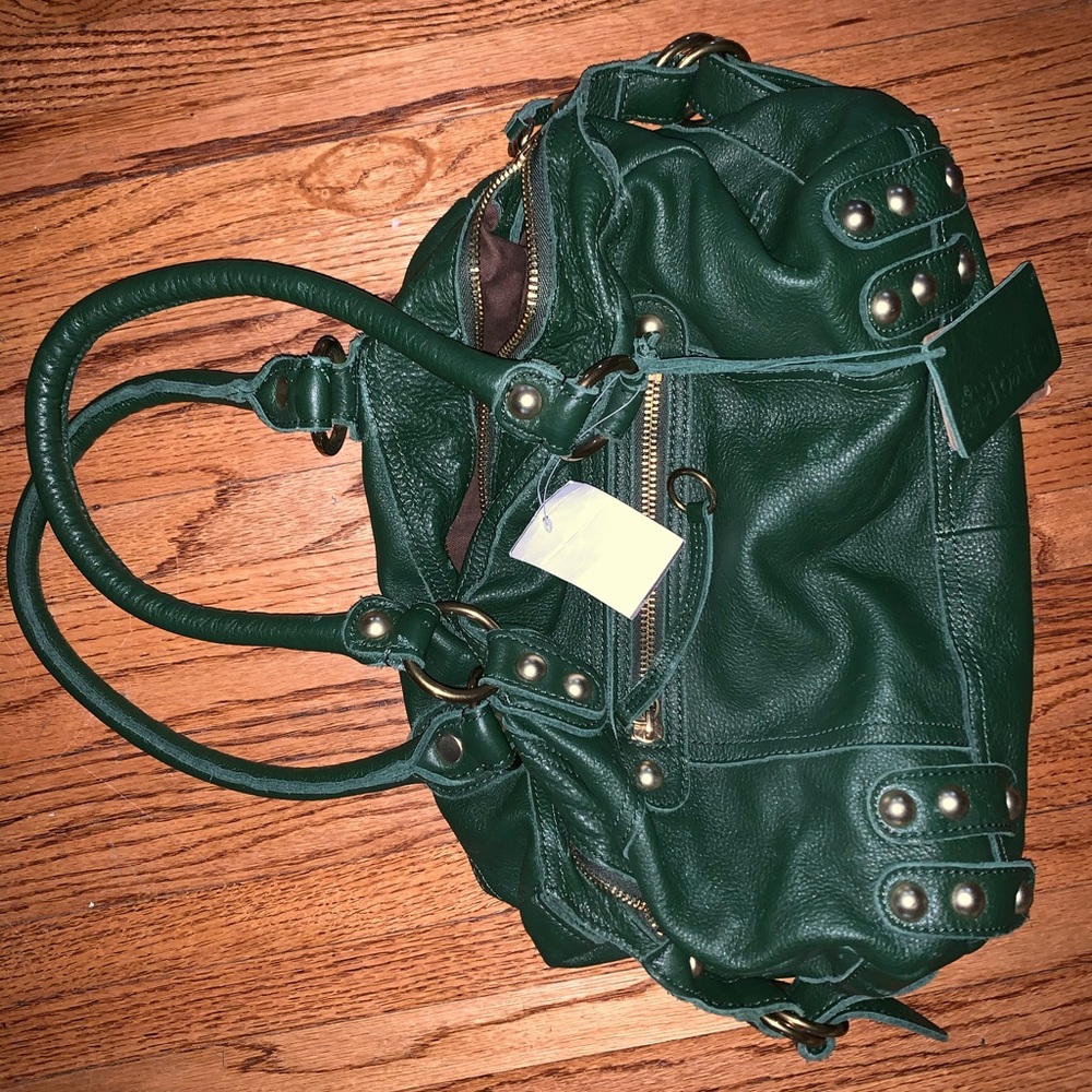 Green Linea Pelle Purse Hobo Handbag